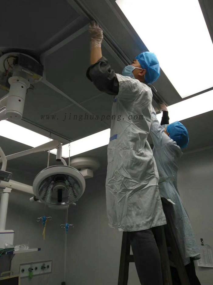 医院洁净手术室纸隔板高效空气草莓视频在线观看免费视频安装完毕，封闭散流板